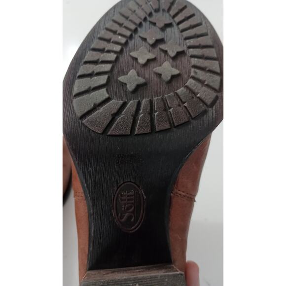 Softt Bryanne Chelsea ankle boot, leather size 8.5 women's pull on western, - Picture 8 of 8